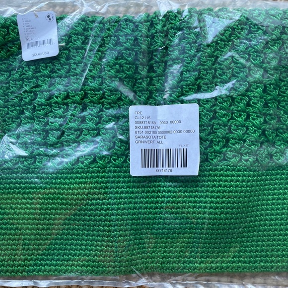 NEW Free People Sarasota Tote In Kelly Green - Picture 10 of 12